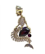 LO2412 - Gold White Metal Brooches with AAA Grade CZ  in Amethyst - $124.22 CAD