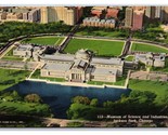 Museum of Science and Industries Aerial View Chicago IL UNP Linen Postca... - $2.92