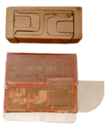 Uncle Joe&#39;s Chair Set Vintagew Block-Craft Wood Toy - $19.75