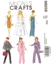 Doll clothes McCalls 6258 Craft Pattern hoodie cape wedding gown fits Ba... - $15.50