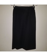 Pendleton Solid Black Skirt 100% Virgin Wool Midi Modest Career Lined Si... - £16.82 GBP