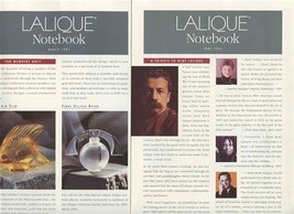 Lalique Notebook March and June 1995 Issues Rene Marie Claude at Neiman ... - $31.68