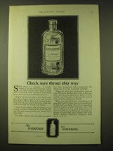1924 Lambert Pharmacal Company Listerine Ad - Check sore throat this way - £14.78 GBP