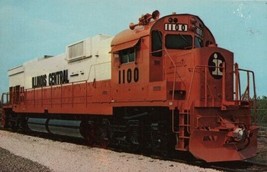 Illinois Central 1100 C636 Locomotive Built By Alco 1968 Postcard - $4.79