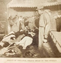 1904 Piling The Dead In The Street Chicago Iroquois Theater Fire Disaste... - $39.99