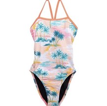 Speedo Printed The One 830 Beach One-Piece Swimsuit Palm Trees Tropical Size 24 - $37.39