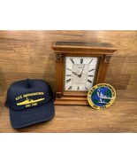 Seiko Radio Controlled Clock W/ USS Haynsworth DD 700 Plaque, Hat And Patch - $1,630.87 MXN