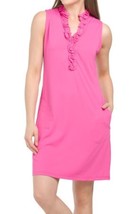 NWT Ladies G LIFESTYLE Hot Pink Double Ruffle Sleeveless Golf Dress S M ... - £55.46 GBP