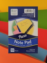 Note Pads Unruled 5 Vibrant Colors 4X6 Inches, 100 Tear-out Sheets/Pad - $3.46