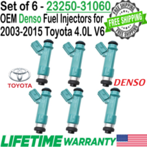 Genuine Denso x6 (6PCS) Fuel Injectors for 2003-2015 Toyota 4.0L V6 #23250-31060 - £119.92 GBP