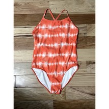 Melrose And Market Girls One Piece Orange/White Tie Dye Swimsuit 12 NOWT - £13.13 GBP