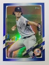 2021 Gerrit Cole Topps Opening Day Blue Refractor Mlb Baseball Card 38 Yankees - £7.46 GBP