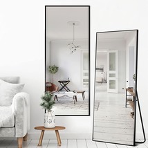 Pexfix Full Body Mirror Full Length Mirror With Black Aluminum Alloy, 43&#39;&#39;16&#39;&#39;. - £55.79 GBP