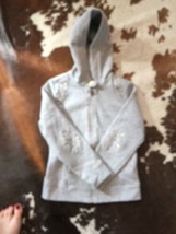 Pre-owned MAYORAL JEANS Gray Snap Button Nail Head Detail Fitted Hoodie ... - £23.37 GBP