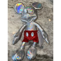 Disney Parks 100th Anniversary Mickey Mouse Silver Platinum Plush Toy New 2023 - £26.89 GBP