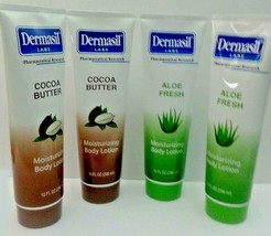 4 ($4.99 Ea) Dermasil Labs Cocoa Butter,Aloe Fresh Moisturizing Body Lotion 8 Oz - £15.69 GBP