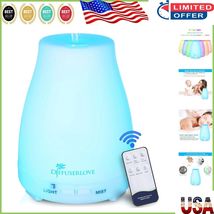 BPA-Free Essential Oil Aromatherapy Diffuser with Remote &amp; Color-Changin... - $28.21