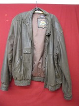 Vintage Adventure Bound Brown Leather Bomber Pilot Thinsulate Jacket Size XLT - £46.60 GBP