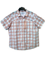 Columbia Sportswear Company Men’s XL Slim Fit Zip Pocket Peach Plaid Shirt - €11,15 EUR