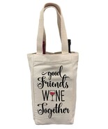 Wine Tote Bag, Good Friends Wine Together Gift Bag, Wine Gift Bag - £11.95 GBP