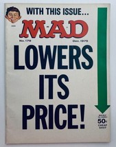 Mad Magazine December 1975 No. 179 Lowers It&#39;s Price 6.0 FN Fine No Label - £14.38 GBP
