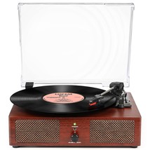 Vinyl Record Player Turntable With Built-In Speakers Wireless Usb Rca Ou... - £314.71 GBP