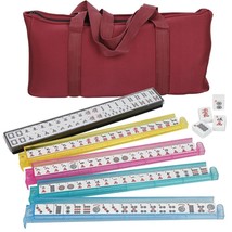 American Mahjong Set With 166 Tiles|Racks With Push|Betting Coins|Dice &amp;... - £71.92 GBP