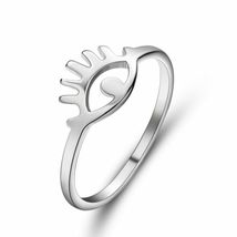 Women Jewellery Leaf Finger Ring  Size 5 - Evil Eye - £5.54 GBP