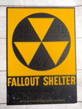 1960s Fallout Shelter Department of Defense Cold War Galvanized Steel Sign - £31.58 GBP