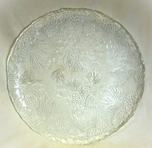 Christmas Glass Round Platter Pine Cones &amp; Firs - £23.67 GBP