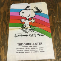 Defunct The Card Center store paper bag with snoopy hallmark graphics  - $375.97 MXN