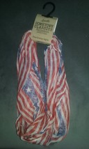 Ladies USA Flag Print Infinity Scarf - $111.57 MXN