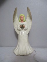 Vintage Christmas Lighted Angel Hard Blow Mold 18.5&quot; Union working - £42.71 GBP