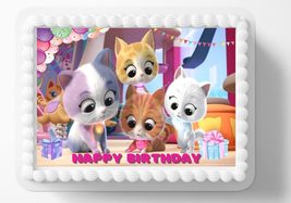 Super Kitties Edible Image Edible Birthday Cake Topper Frosting Sheet Ic... - £13.16 GBP