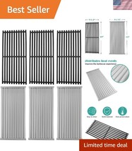Effortless Installation Cast Iron Grill Grates &amp; Stainless Steel Emitter... - $125.99