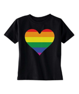 Rainbow Heart Gay Pride TODDLER T-shirt LGBT Walk Gift Pride - £12.55 GBP