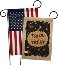 Eerie Trick Or Treat - Impressions Decorative USA - Applique Garden Flags Pack - - £24.49 GBP