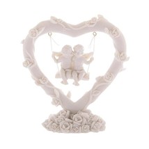 Beautiful Swinging Cherubs In Heart Frame Ideal Valentines Or Mothers Day Gift - £31.88 GBP