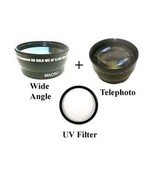 62mm Wide angle Lens + 2.0X Telephoto lens + UV Filter Kit - $49.49