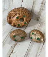 Vintage Arnels Set of 3 Ceramic Quails Mother Baby Chicks Small Brown Bird - $299.50 MXN
