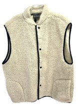 Mens Vest Outback Trading Company LTD 100% WOOL LINER Sherpa Ivory And B... - £35.13 GBP