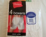 Vintage 2010 Hanes Boxer Briefs Mens XL 40-42~4 Pair! White, SEALED Cott... - $35.64