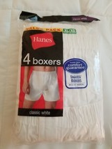 Vintage 2010 Hanes Boxer Briefs Mens XL 40-42~4 Pair! White, SEALED Cotton Blend - £28.02 GBP