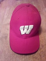 Wisconsin Badgers Steve &amp; Barry&#39;s Vtg Hat Cap 7 1/8 Wool Blend Red NCAA - £17.09 GBP