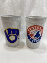 2 Vintage Labatt Blue Bleue Montreal Expos Olympic Stadium Plastic Souvenir Cups - £10.06 GBP