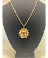 Vintage Coro Amethyst Star Necklace - €21,56 EUR
