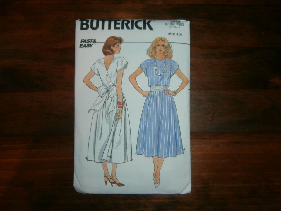 Butterick 3223 Size 6 8 10 Misses' Dress Back Wrap - $12.86