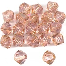 Bicone Swarovski Crystal Beads Amethyst Champagne 4mm 20Pcs - £6.29 GBP