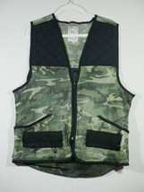 Vintage Sportflite Nylon Hunting Vest Size XL Green Camouflage Camo Made... - $29.99