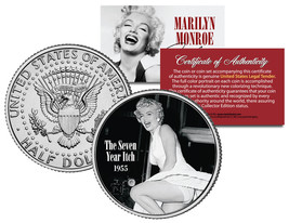 Marilyn Monroe *The Seven Year Itch* Movie Jfk Kennedy Half Dollar Coin Licensed - £6.70 GBP